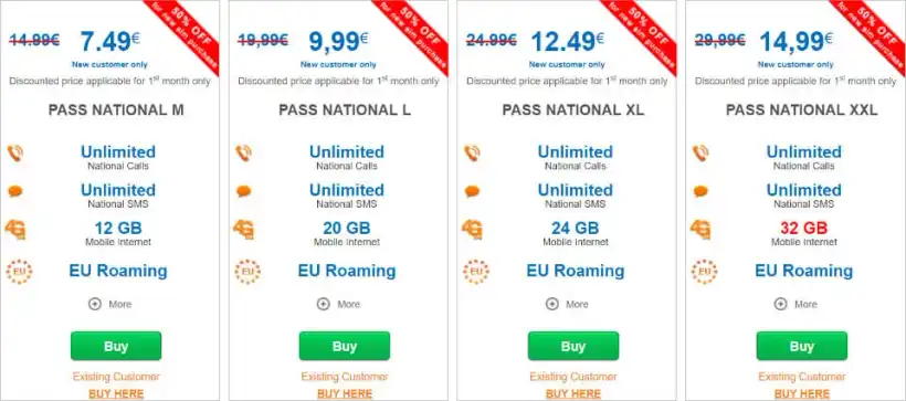 Lycamobileのウェブサイト