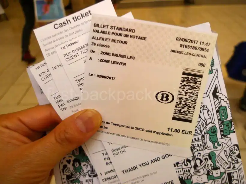 ベルギー国鉄のチケット