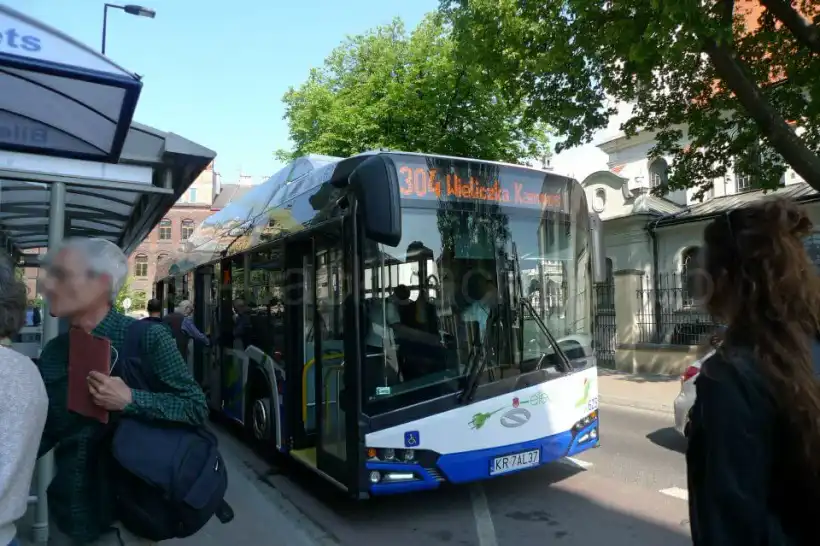 ヴィエリチカ岩塩坑行きのバス304番