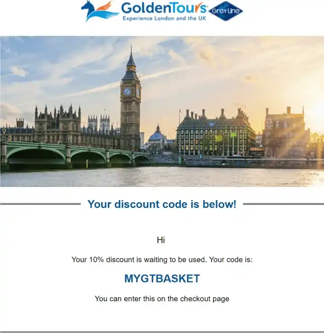 Golden Toursのプロモコード