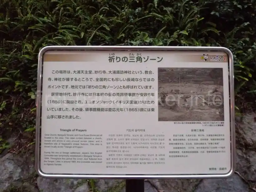 長崎・祈りの三角ゾーンの看板