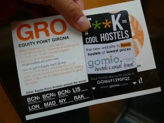 Equity Point Hostel Gironaのカードキー