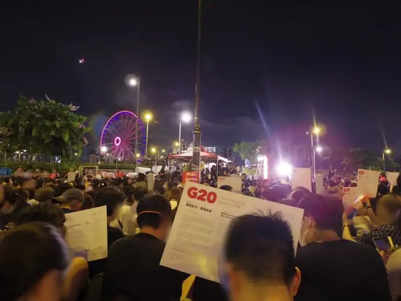 香港6月26日のデモ集会