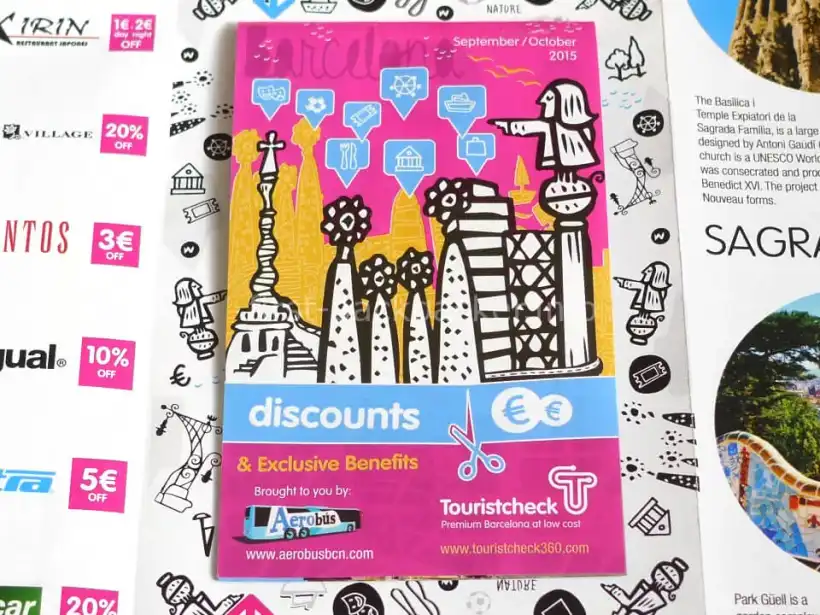 バルセロナの空港バスのクーポンマップのクーポン
