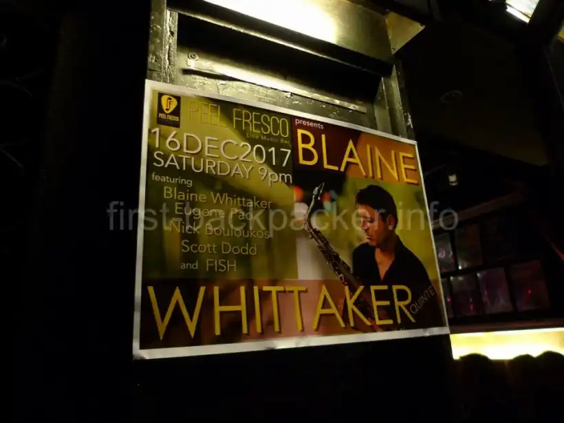 香港のSOHOのPeel Frescoのライブチラシ