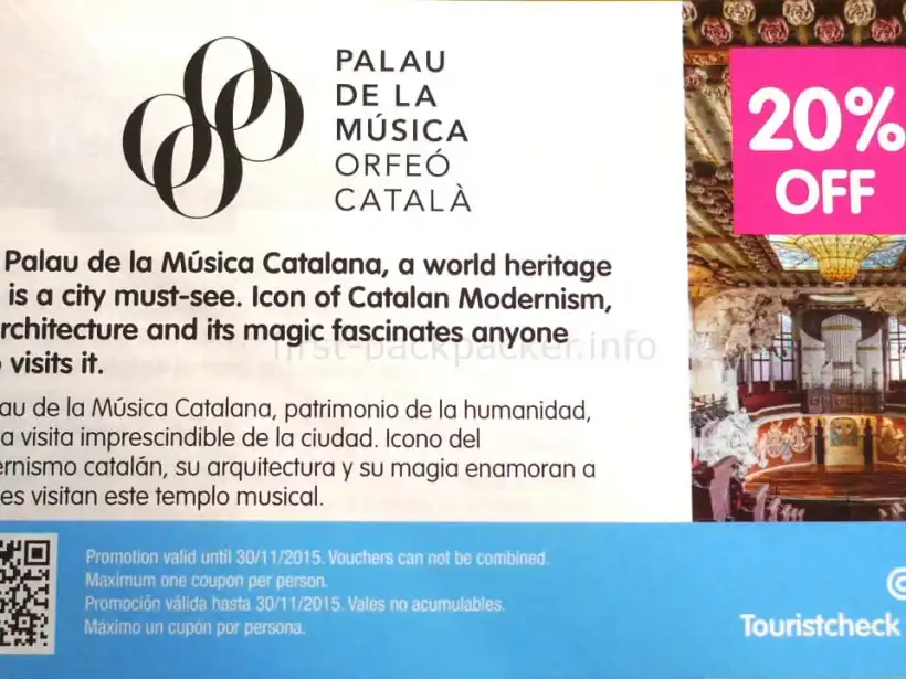 カタルーニャ音楽堂の割引クーポン