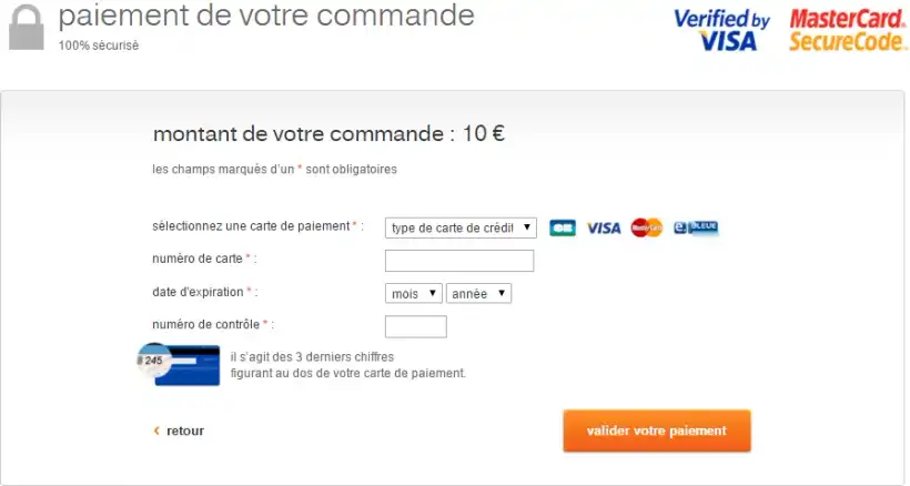 フランス・Orangeのプリペイドチャージ5