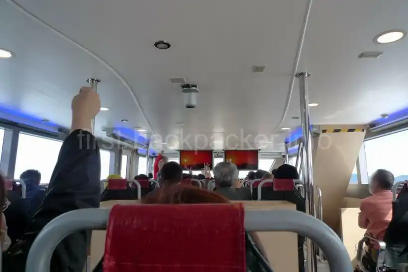 軍艦島コンシェルジュの観覧船ジュピター内ジャンケン大会