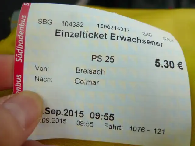 ブライザッハからコルマールのバスチケット