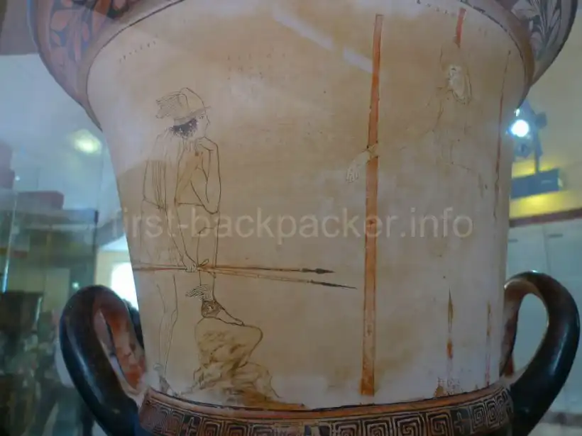 アグリジェントの州立考古学博物館の古代のギリシア陶器