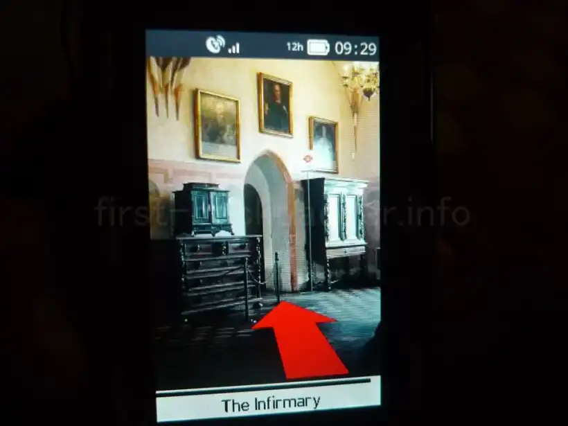 マルボルク城のオーディオガイドの画面