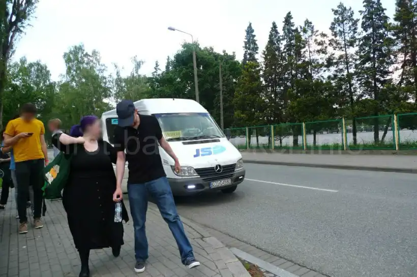 ミニバスのアウシュヴィッツ降車場所