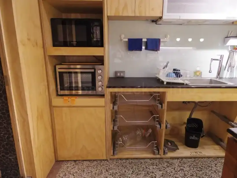 台南・草祭二手書店Cao Ji Book Innのキッチン