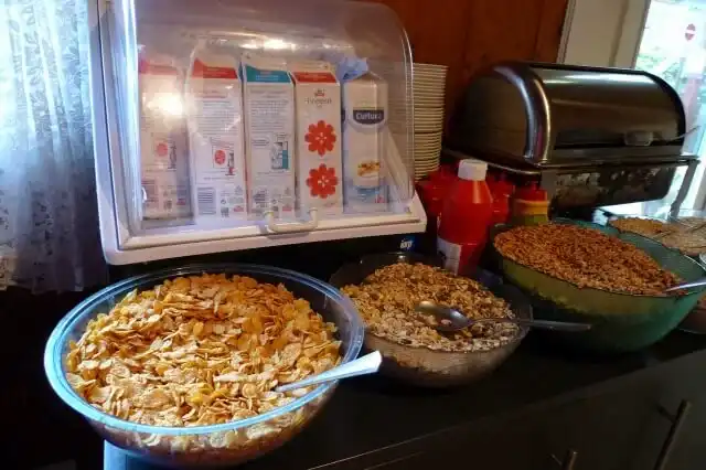 Stryn Hostel and Motelの朝食