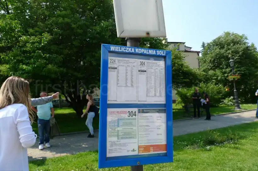 ヴィエリチカ岩塩坑の最寄りのバス停Wieliczka Kopalnia Soki