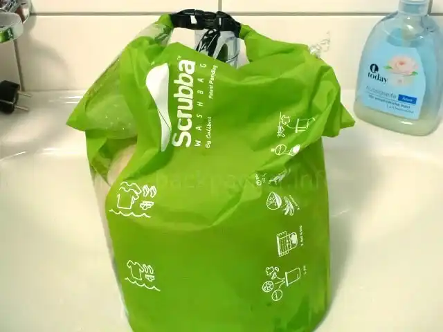 スクラバウォッシュバッグの洗濯の方法：口を閉じる