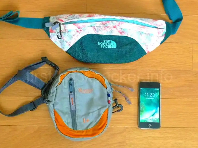 AIGLEのミニバッグとNorthFaceのグラニュールの比較