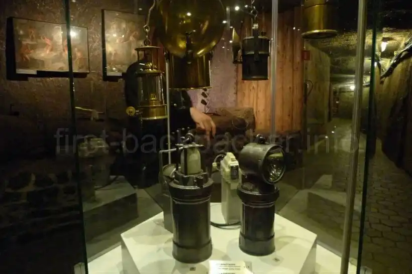 ヴィエリチカ岩塩坑のミュージアムの坑夫の道具