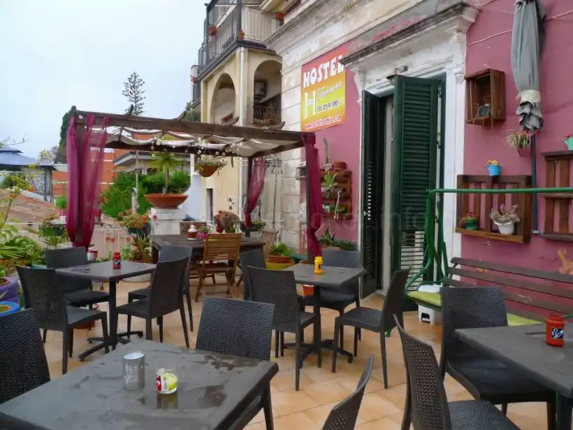 タオルミーナHostel Taorminaのテラス（バルコニー）