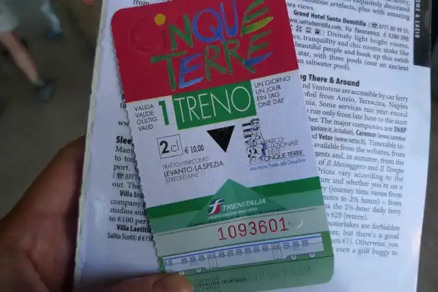 チンクエ・テッレの1日乗車券