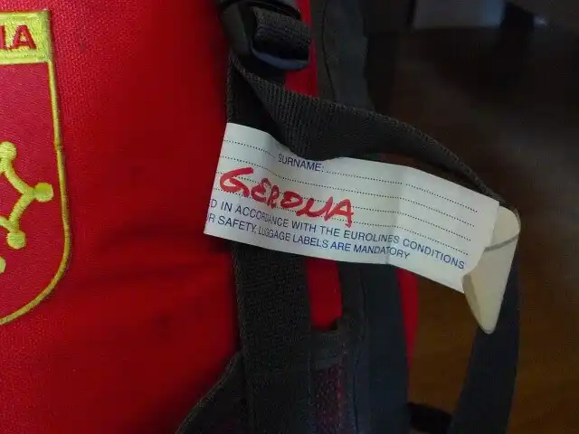 Eurolinesの荷物タグ