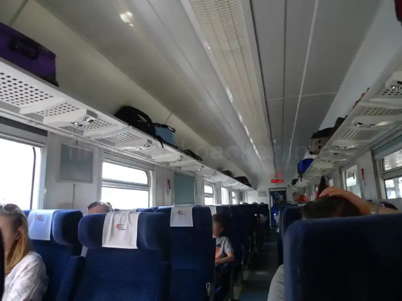 グダニスク発マルボルク行きの電車の車内